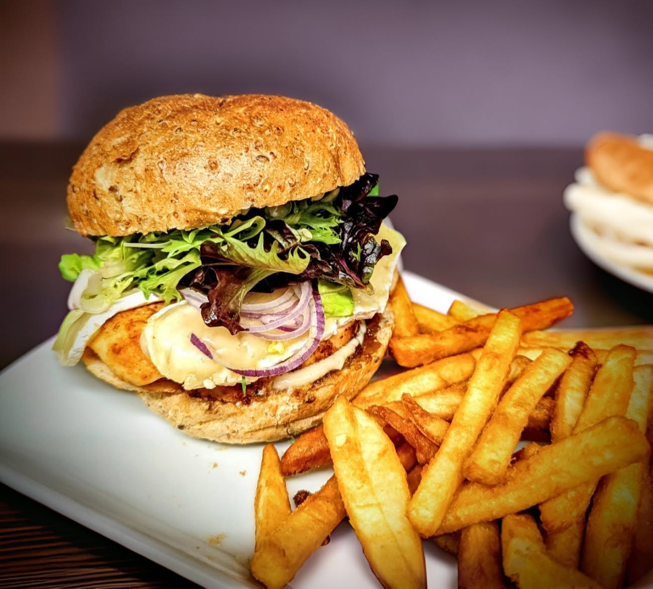 Brie Date Chicken Burger